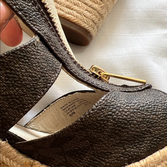 Michael Kors Dark Brown Wedge Sandals - Picture 3 of 4